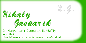 mihaly gasparik business card